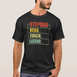 Mens Vintage Stepdad Hero Coach Legend Stepdad Fat T-Shirt