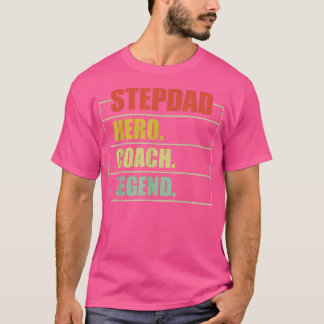 Mens Vintage Stepdad Hero Coach Legend Stepdad Fat T-Shirt