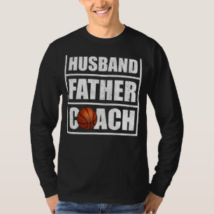 Mens Vintage Style Husband Father Basketball Coach T-Shirt
