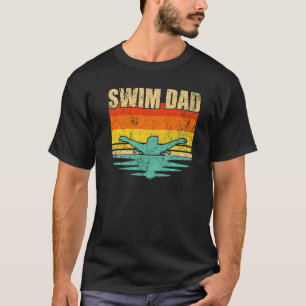 Mens Vintage Style Swimming Swimmer Swim Dad Fath T-Shirt