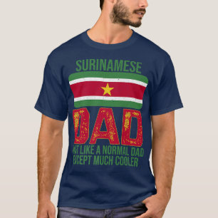 Mens Vintage Surinamese Dad Suriname Flag For Fath T-Shirt