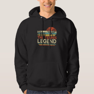 Mens Vintage Tennis Player Dad The Man The Myth Th Hoodie