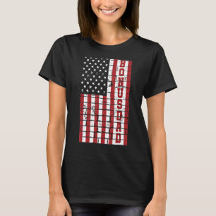 Mens Vintage Usa American Flag Bonus Dad  For Fath T-Shirt