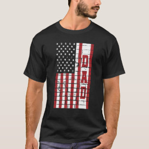 Mens Vintage Usa American Flag Dad 60th  For Fathe T-Shirt