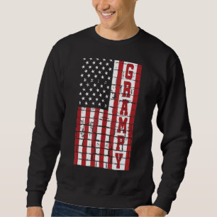 Mens Vintage Usa American Flag Grampy 60th For Fa Sweatshirt