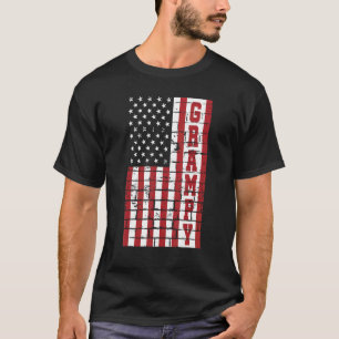 Mens Vintage Usa American Flag Grampy 60th  For Fa T-Shirt