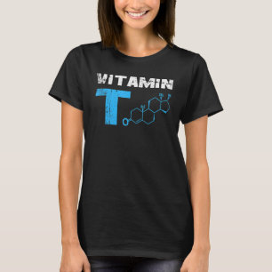 Mens Vitamin Testosteron Bodybuilding Gym Fitness T-Shirt