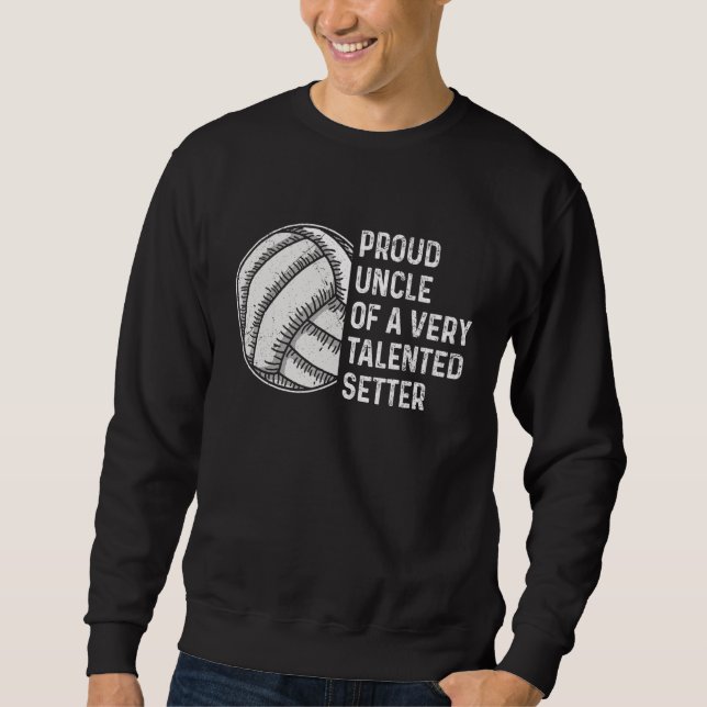 Mens Volleyball For A Uncle Of A Volleyball Player Sweatshirt (Front)