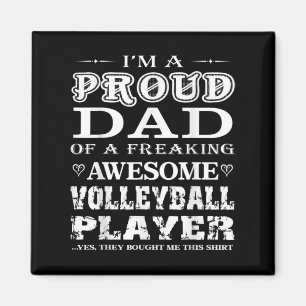 Mens Volleyball I'm a proud Volleyball Dad Gift Magnet