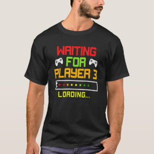 Mens Waiting For Player 3 Baby Birth Expectant Par T-Shirt