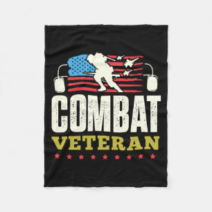Mens War Veteran Day Of Veterans Use War Veteran Fleece Blanket