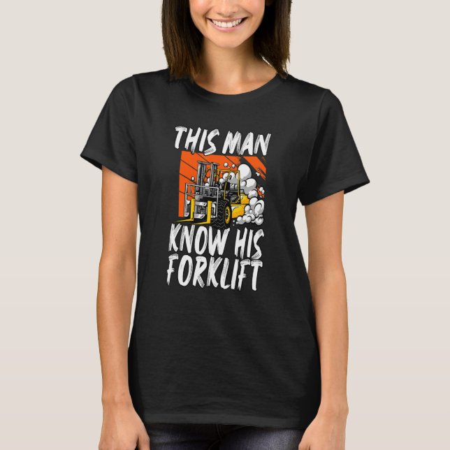Mens Warehouse Forklift Driver T-Shirt (Front)