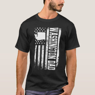 Mens Washington Dad American State Dad T-Shirt
