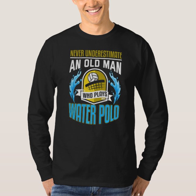 Mens Water Polo  Old Man Grandpa Water Polo Player (Front)