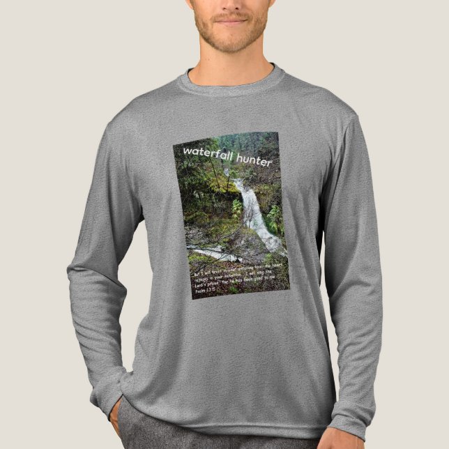 mens waterfall hunter T-shirt camo  Tri-Blend Shirt (Front)