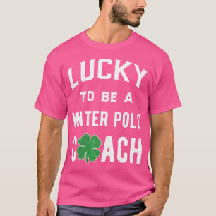Mens Waterpolo Coach Gift Lucky Irish Shamrock St T-Shirt