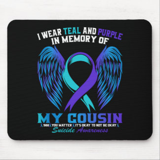 Mens Wear Teal And Purple For Cousin Suicide Mouse Pad