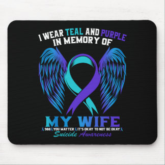Mens Wear Teal And Purple For Wife Suicide Mouse Pad