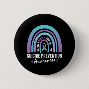 Mens Wear Teal Purple For Suicide Prevention 6 Cm Round Badge