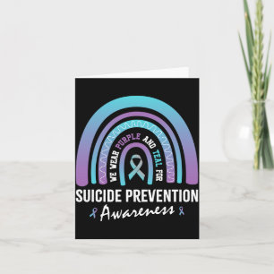 Mens Wear Teal Purple For Suicide Prevention Card