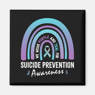 Mens Wear Teal Purple For Suicide Prevention Magnet