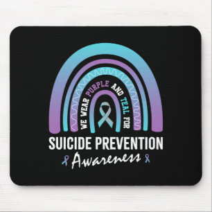 Mens Wear Teal Purple For Suicide Prevention Mouse Pad