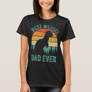 Mens Weasel Vintage Best Weasel Dad Ever Father's T-Shirt