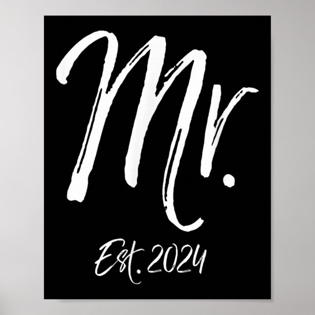 Mens Wedding Anniversary Idea Gift For Husband Mr. Poster (Front)