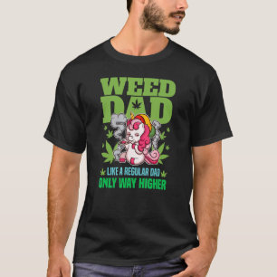 Mens Weed Dad Like A Regular Dad Only Way Higher T-Shirt