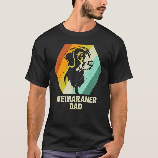 Mens Weimaraner Dog - Vintage Weimaraner Dad T-Shirt (Front)