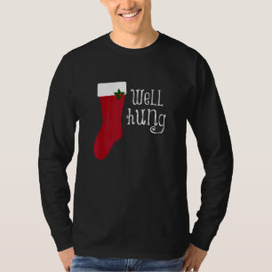 Mens Well Hung Mens Humour Crude Christmas T-Shirt