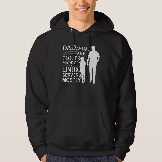 Mens What Are Clouds Made Of  Linux Cloud Computin Hoodie (Front)