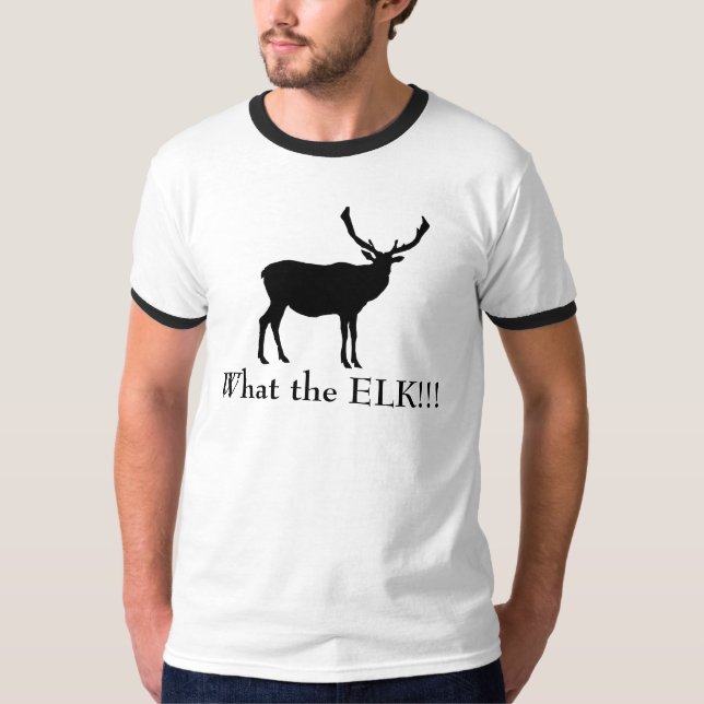 Men's What the ELK funny t-shirt (Front)