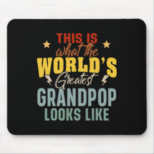 Mens What The World&#; s Greatest Grandpop Looks L Mouse Pad