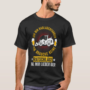 Mens Wheel Loader Construction Worker Construction T-Shirt