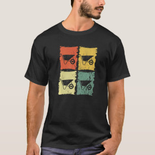 Mens Wheelbarrow Gardener Retro Graphic Wheelbarro T-Shirt