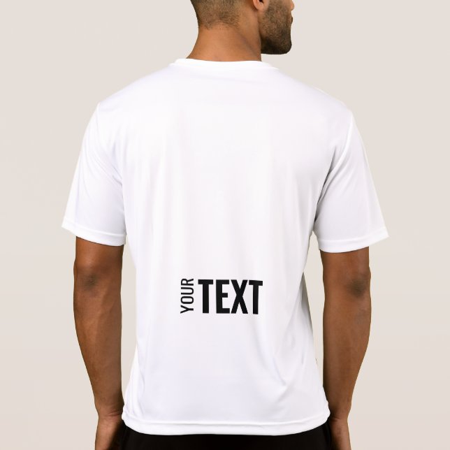 Mens White Modern Sport Back Print Template  T-Shirt (Back)
