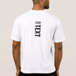 Mens White Sport Template Modern Back Print T-Shirt<br><div class="desc">Add Your Text Here Modern Back Design Print Template Mens Sport-Tek Competitor Activewear White T-Shirt.</div>