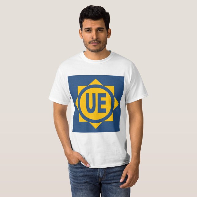 Men's White T-shirt Design UE (Front Full)