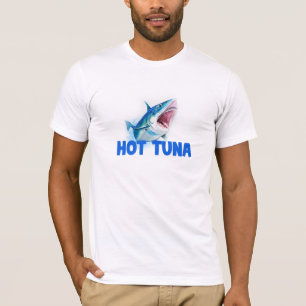 Men's White T-Shirt with Striking 'Hot Tuna' Graph