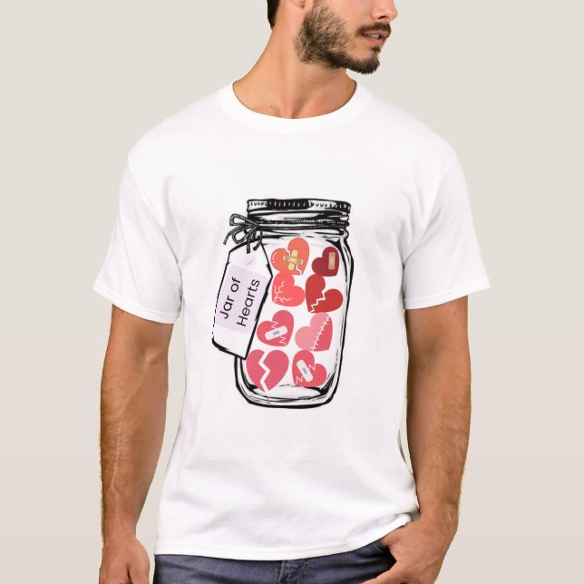 Men's White Tshirt Jar of Hearts (Front)