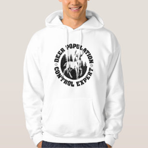 Mens Whitetail Deer Hunter Buck Hunting Season Fun Hoodie