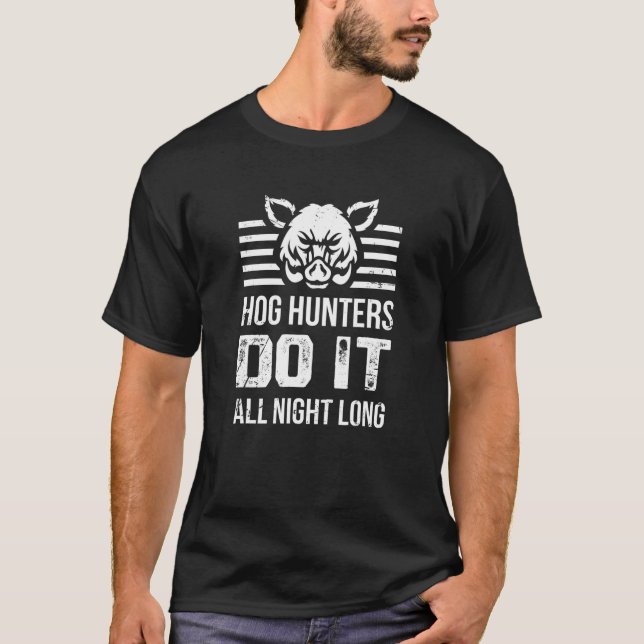 Mens Wild Boar Hunting Design For A Hog Hunter T-Shirt (Front)