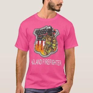 Mens Wildland Firefighter Fire Rescue Red Line Wil T-Shirt