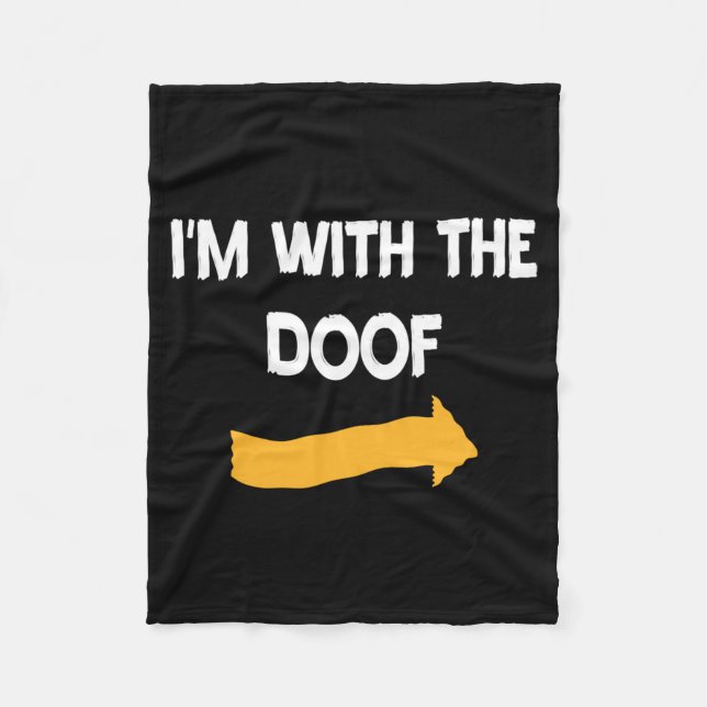 Mens With Doof Halloween Costume Funny Couples Fleece Blanket (Front)