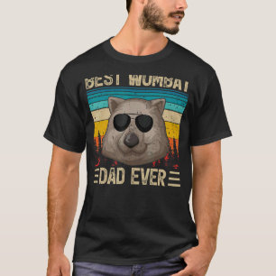 Mens Wombat Vintage Best Wombat Dad Ever Father's T-Shirt