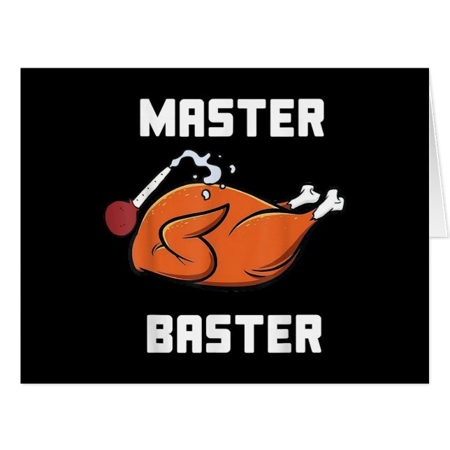 Mens Women Master Baster Funny Turkey Baster Thank (Front Horizontal)