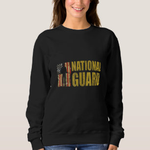Mens Women National Guard American Flag Proud Patr Sweatshirt