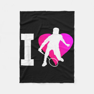 Mens Womens Badminton Badminton Player Shuttle  Fleece Blanket