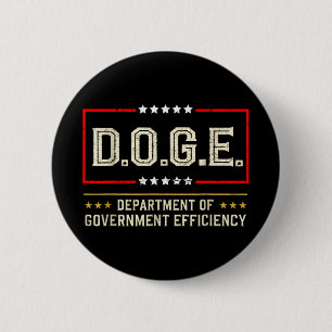 Mens Womens Doge Department Of Government 6 Cm Round Badge